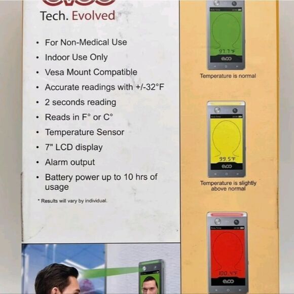 Evoo Non-Contact Temperature Tablet w/ 7" Display - Picture 2 of 3